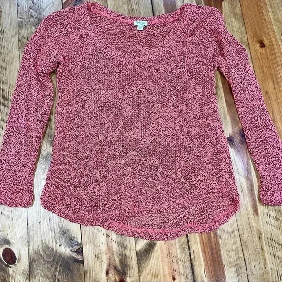 Splendid pink black scoop neck pullover sweater - Picture 8 of 8